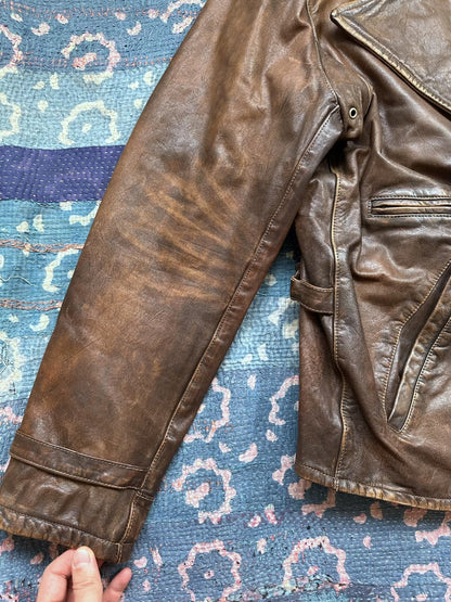Polo Ralph Lauren RRL Slant Zip Leather Jacket
