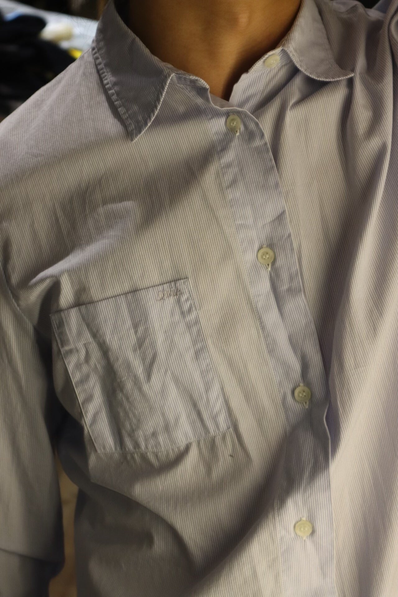 alexander mcqueen striped embroidered shirt