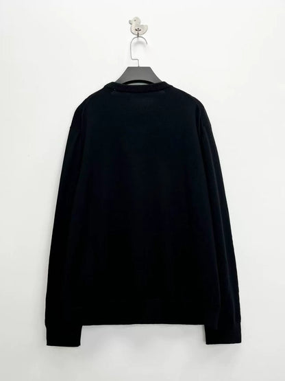 Dolce&Gabbana Black Embellished Crown Sweater