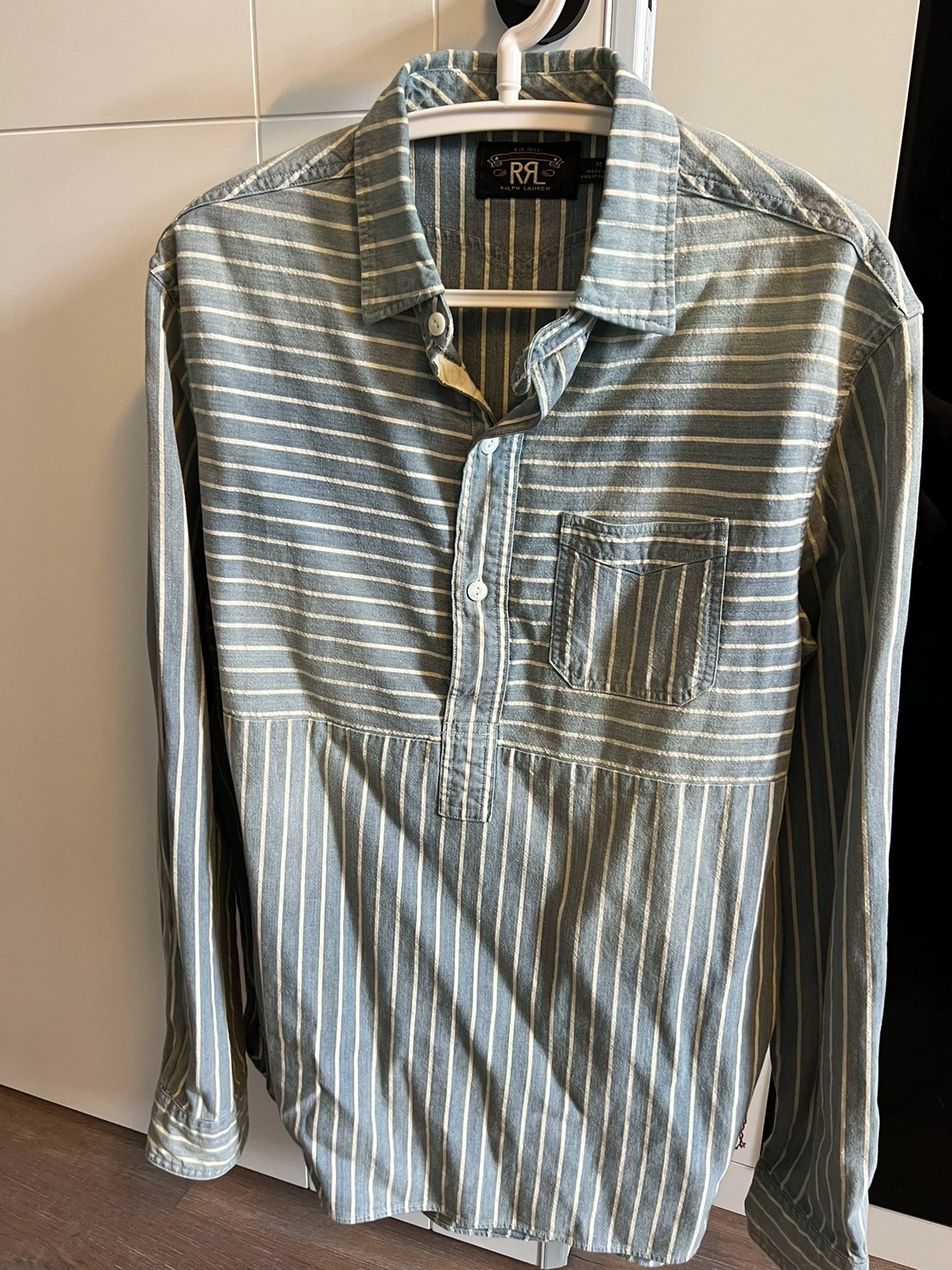 RRL Thick Shirt in Dusty Pink Color