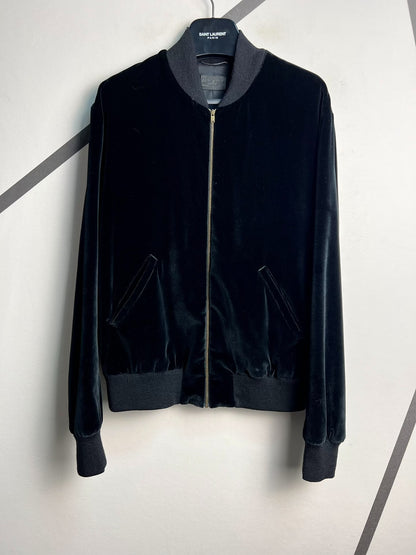 Saint Laurent Black Velvet Music Note Jacket