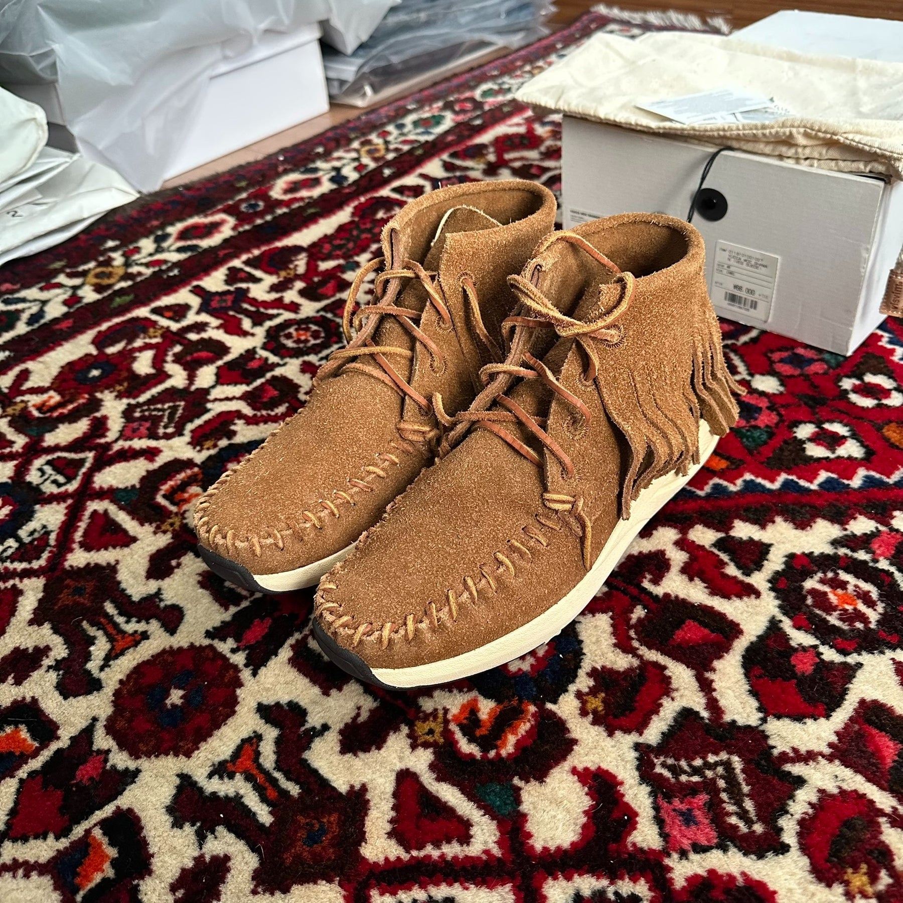 VISVIM 18SS YUCCA MOC SHAMAN VEG SUEDE US8