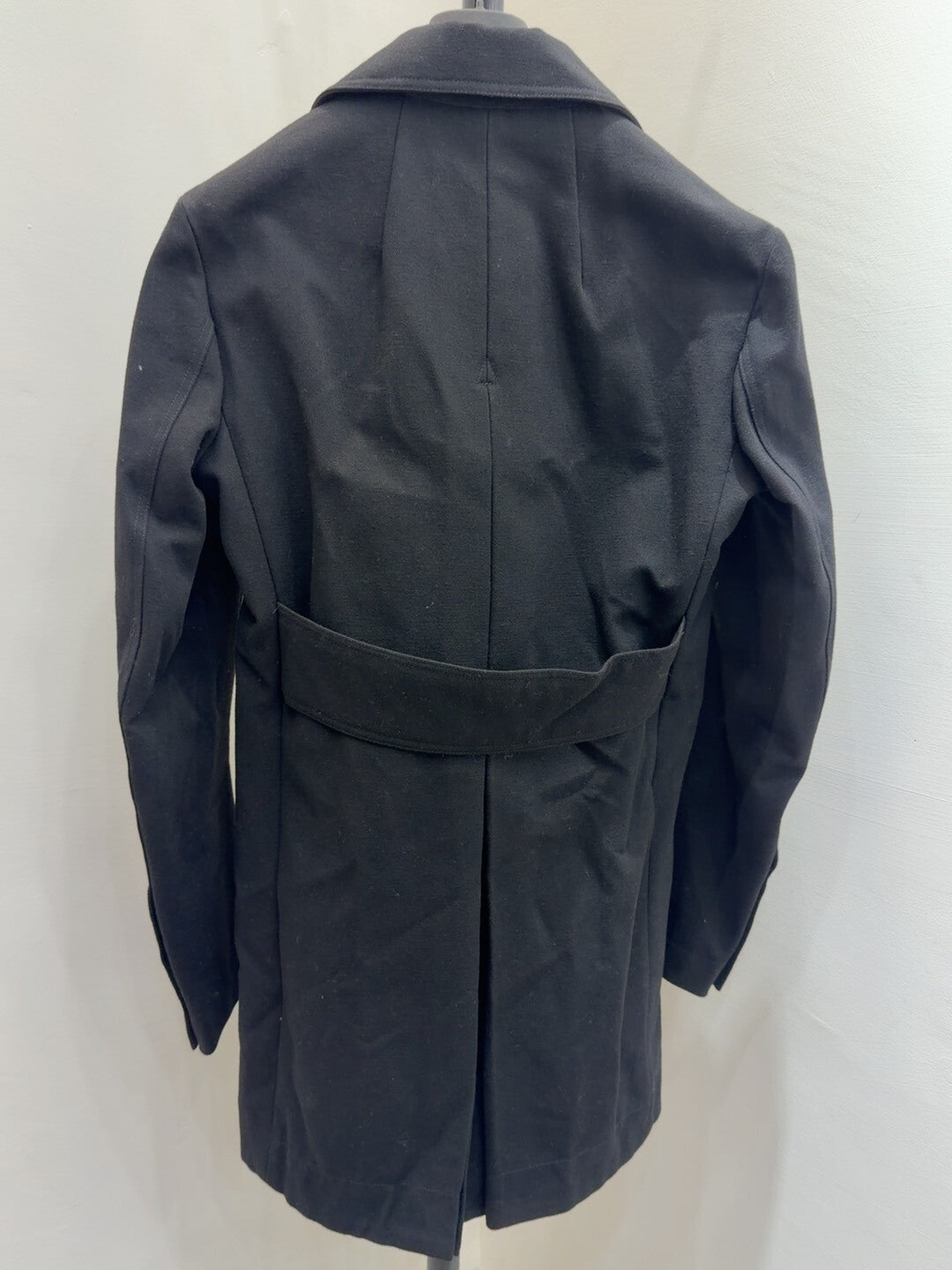 Rick Owens Black Wool Double-Breasted Coat
