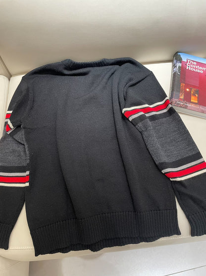 YSL Men's Black Knit Sweater