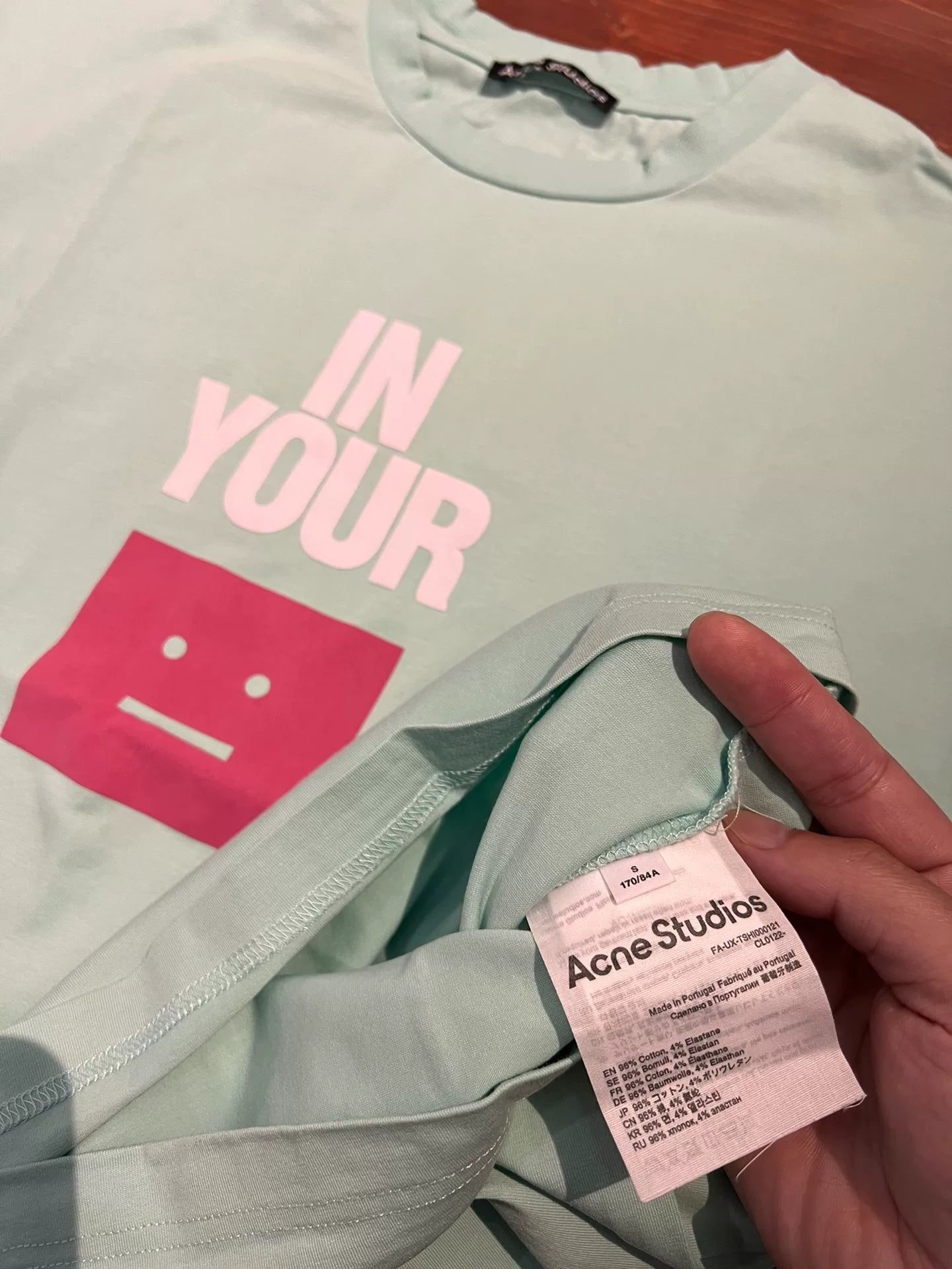 Acne Studios Green Graphic Short Sleeve Tee