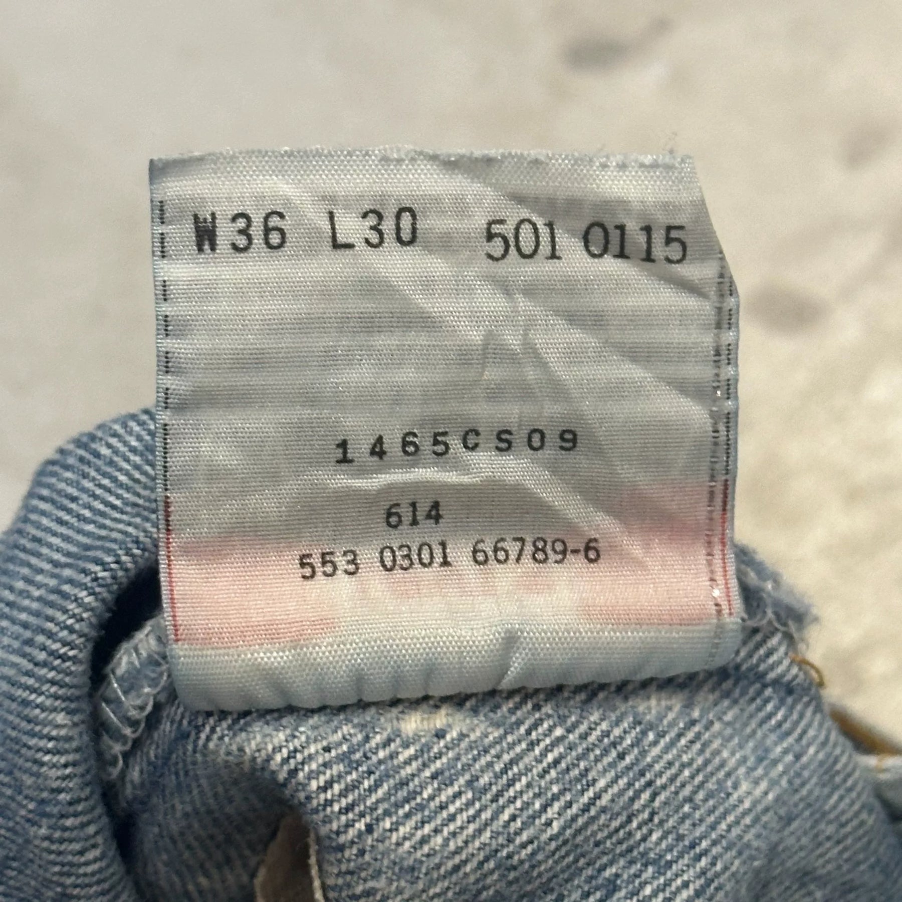 American Levi's 501 Distressed Patched Blue