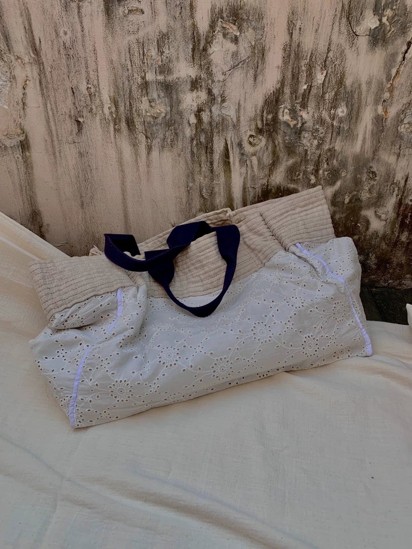 Comme des Garcons 05s Tricot Oversized Linen Tote