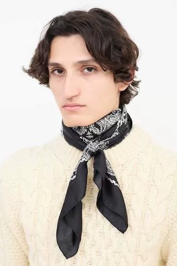 Saint Laurent Wool Square Scarf