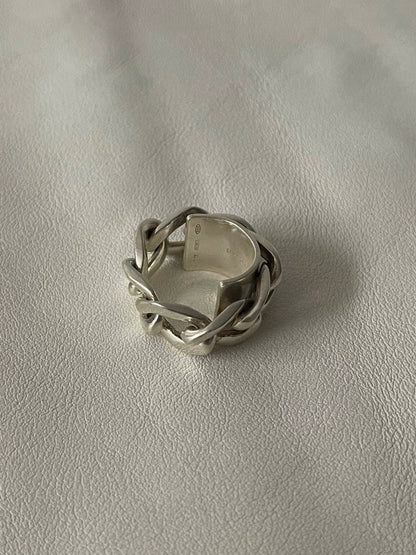Maison Martin Margiela Silver Cuban Chain Ring