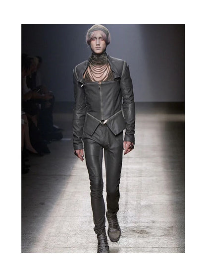 detachable zippered leather jacket by gareth pugh