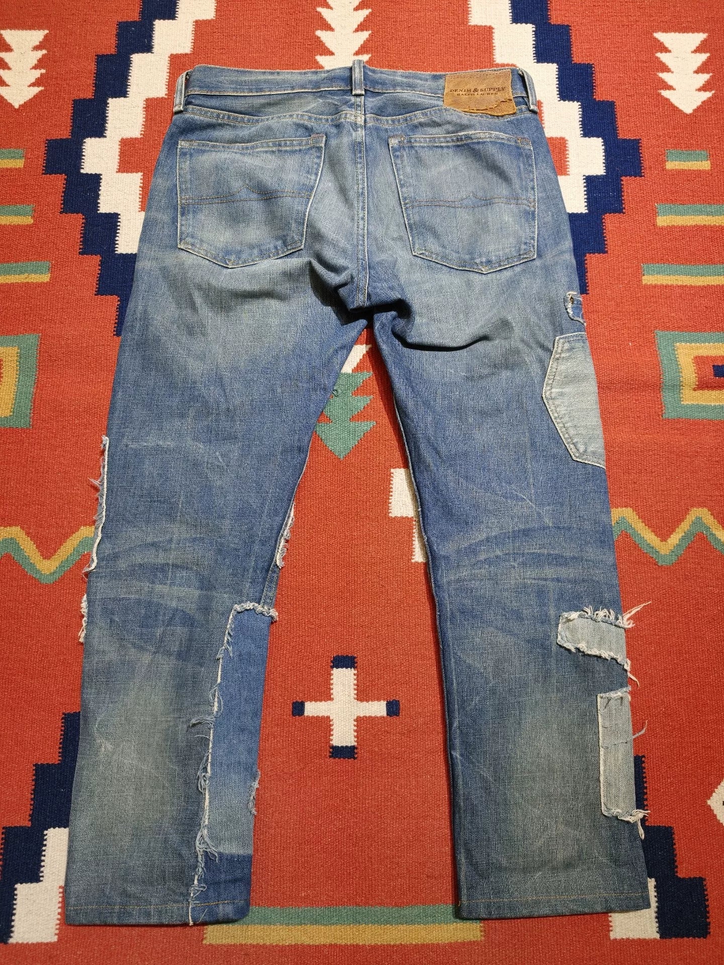 RRL Ralph Lauren Patchwork Denim Jeans