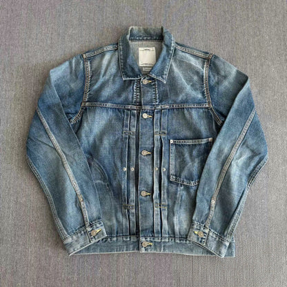 Visvim 16AW Chore Damaged Denim Jacket