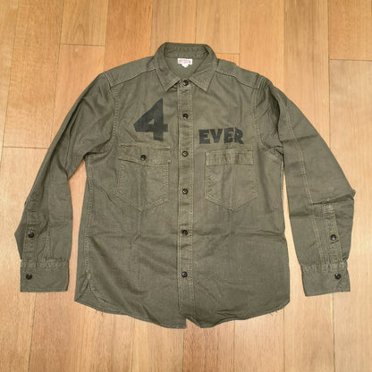 vintage Frontry Spec Olive Green Shirt