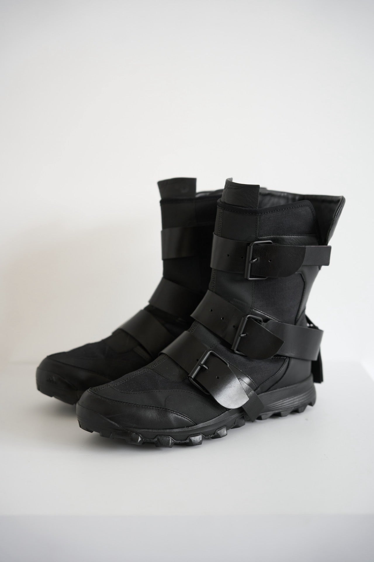Yohji Yamamoto 17AW Leather Buckle Zip Boots