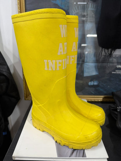 undercover we are infinite rain boots