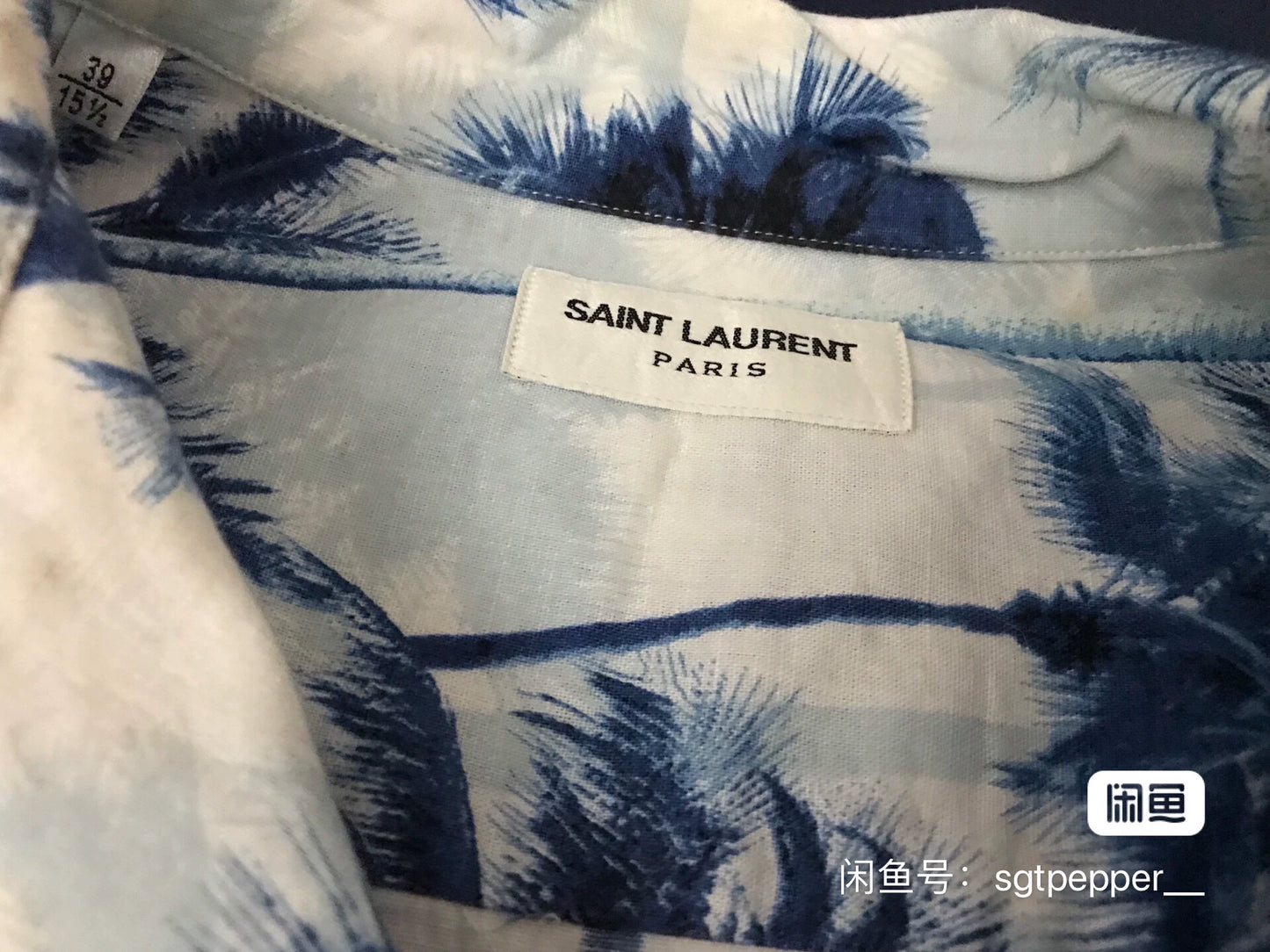 Saint Laurent Hedi Hawaiian Palm Shirt