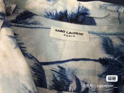 Saint Laurent Hedi Hawaiian Palm Shirt