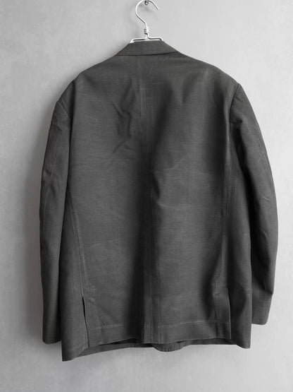 Yohji Yamamoto Gray Silk Jacket