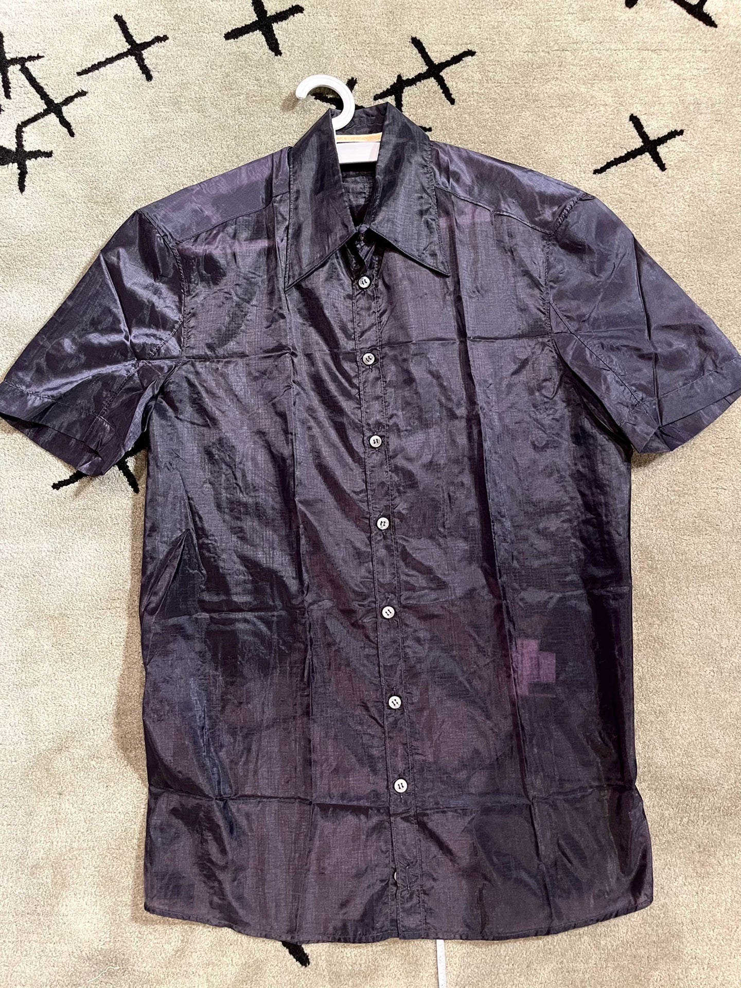 carol christian poell silk shirt in purple