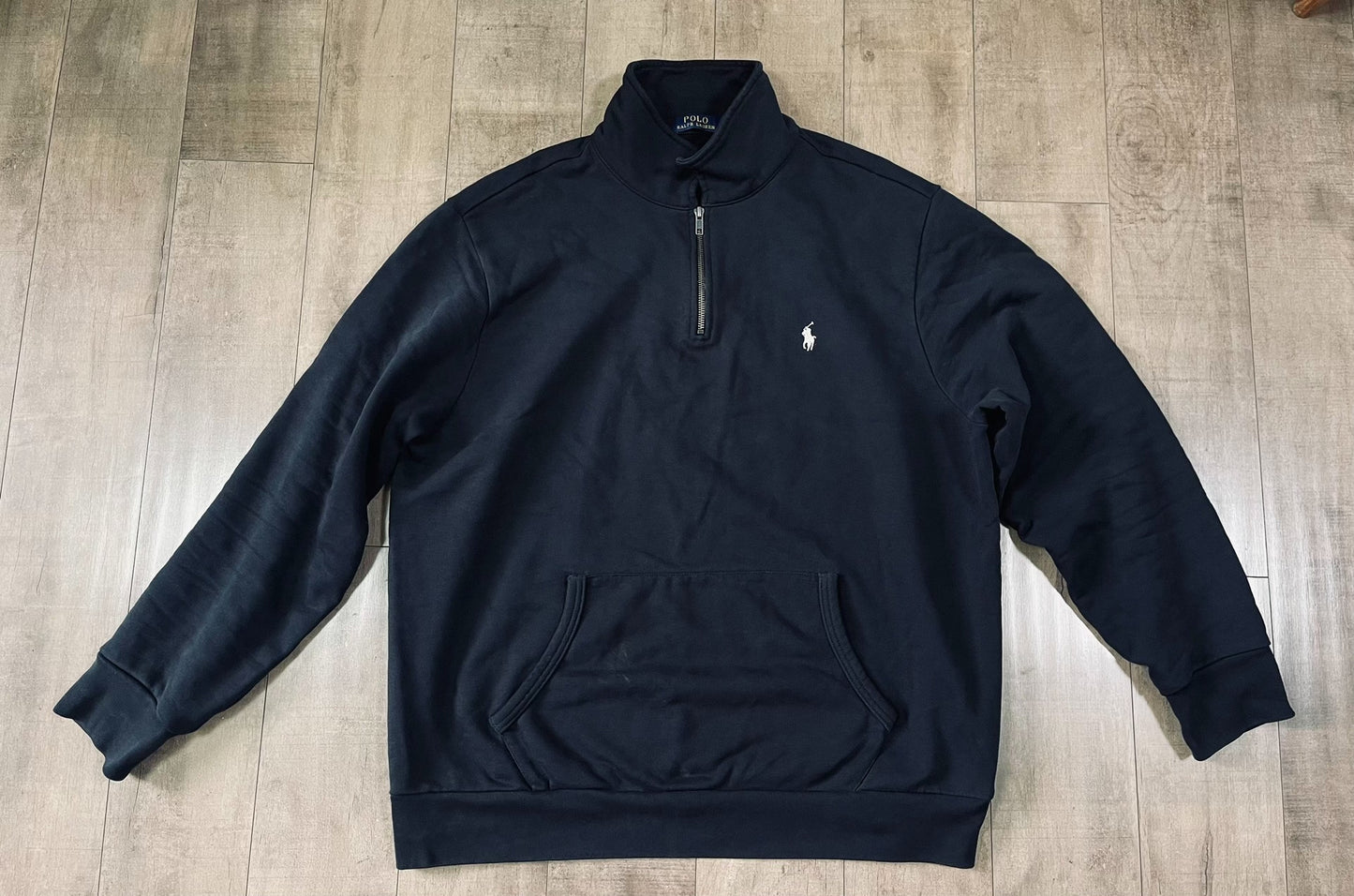 Ralph Lauren Black Embroidered Pony Zip Jacket