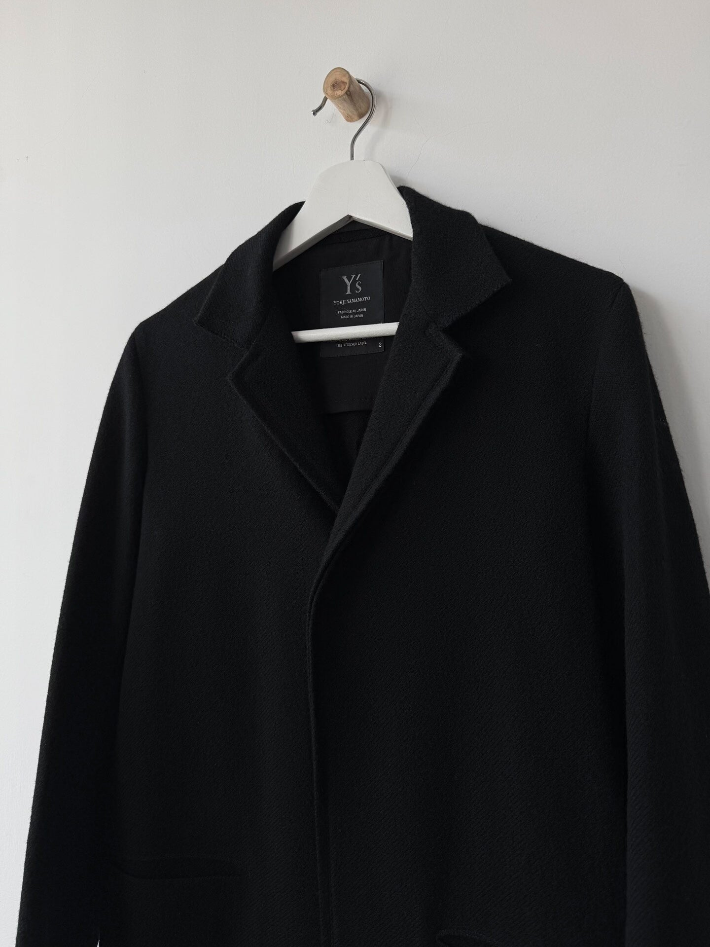 yohji yamamoto y's minimalist wool coat