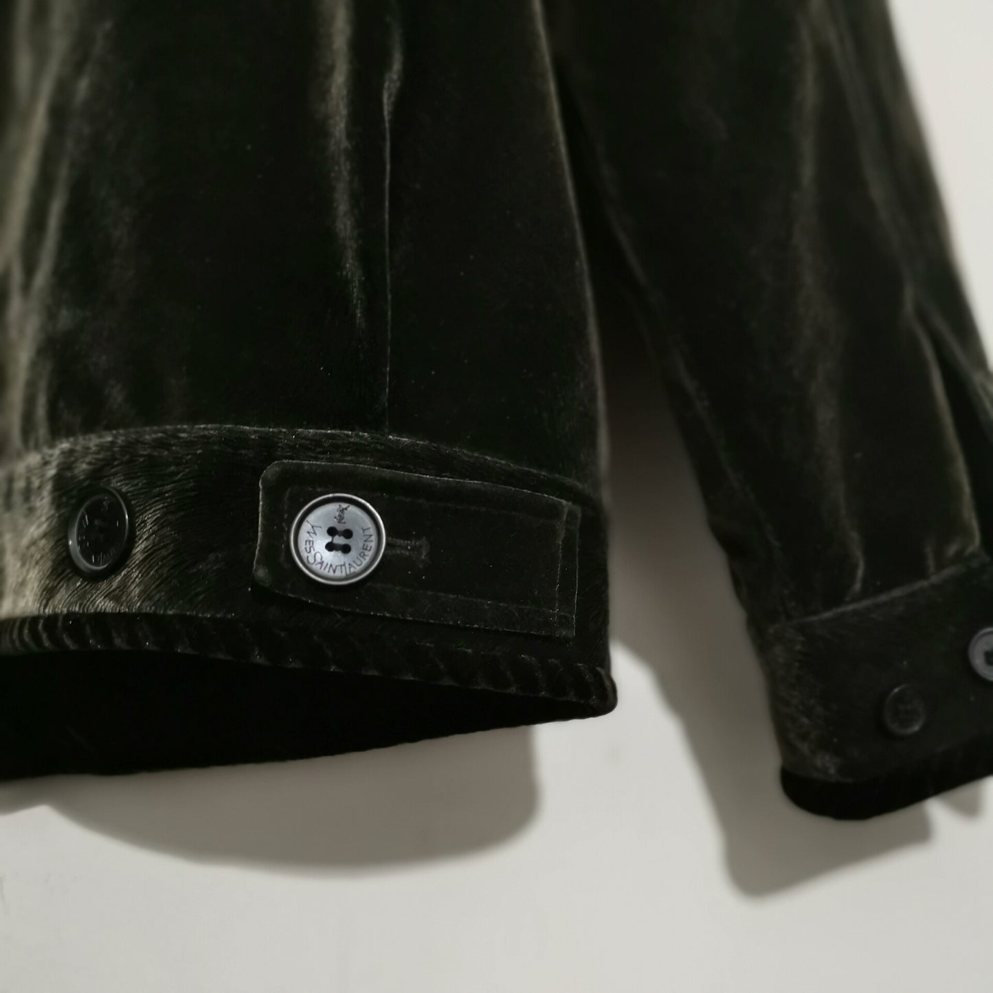 Yves Saint Laurent Black Velvet Bomber Jacket