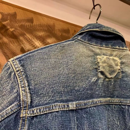 Vintage Denim Jacket with Workwear Style