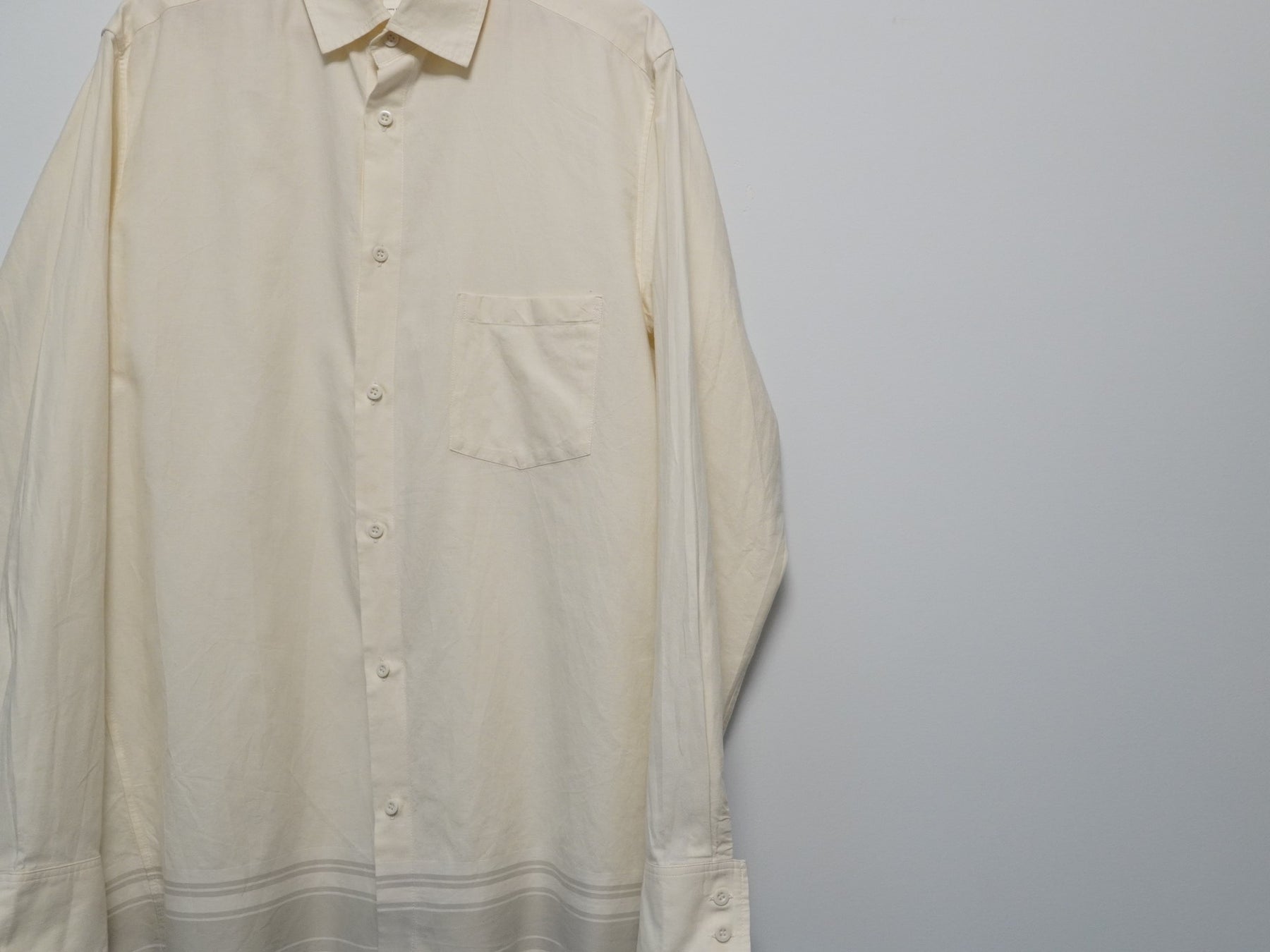 Yohji Yamamoto 2002SS Striped Cream Shirt