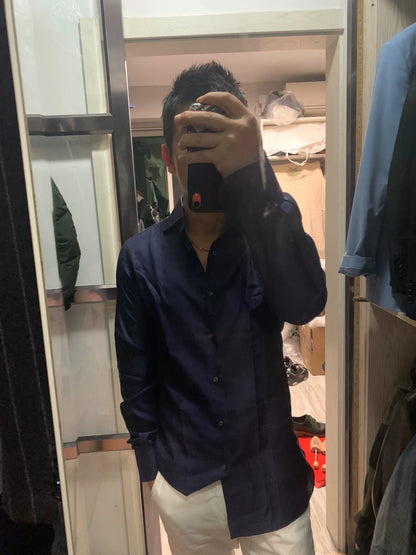 navy long sleeve shirt by stile latino