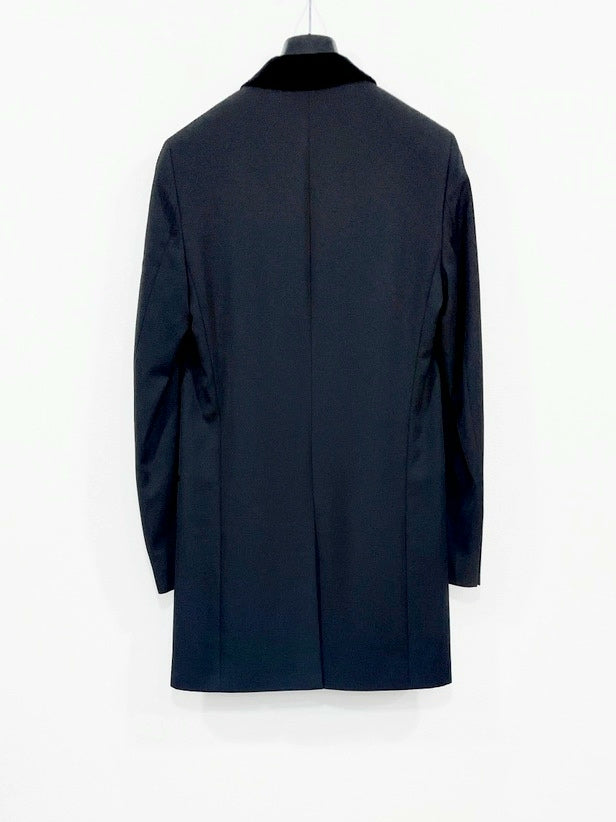 SAINT LAURENT Men's Black Wool Coat