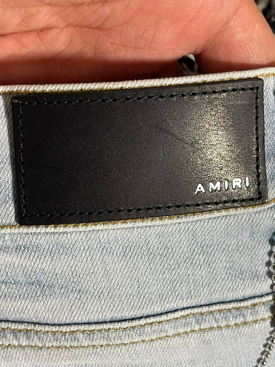 Amiri Watercolor Half Track Jean