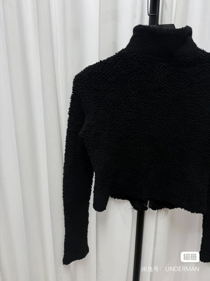 Yohji Yamamoto Y's Black Cropped Zip Jacket