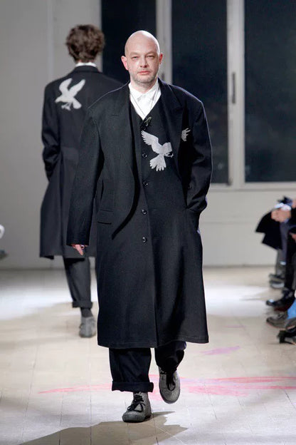 black layered jacket by yohji yamamoto