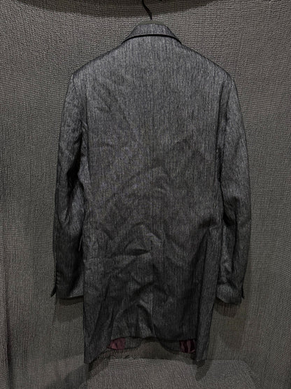 vintage silk blend textured blazer with burgundy lining