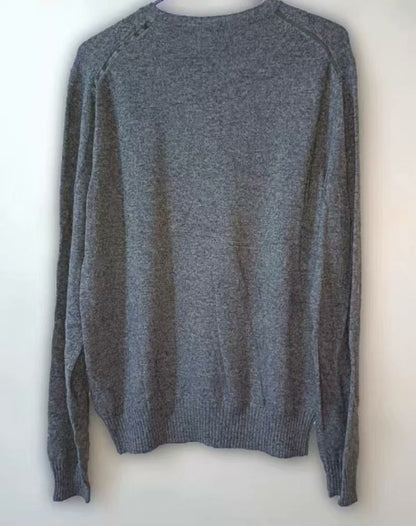 YSL Gray Wool Cable Knit Sweater