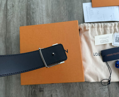 louis vuitton logo leather belt for men