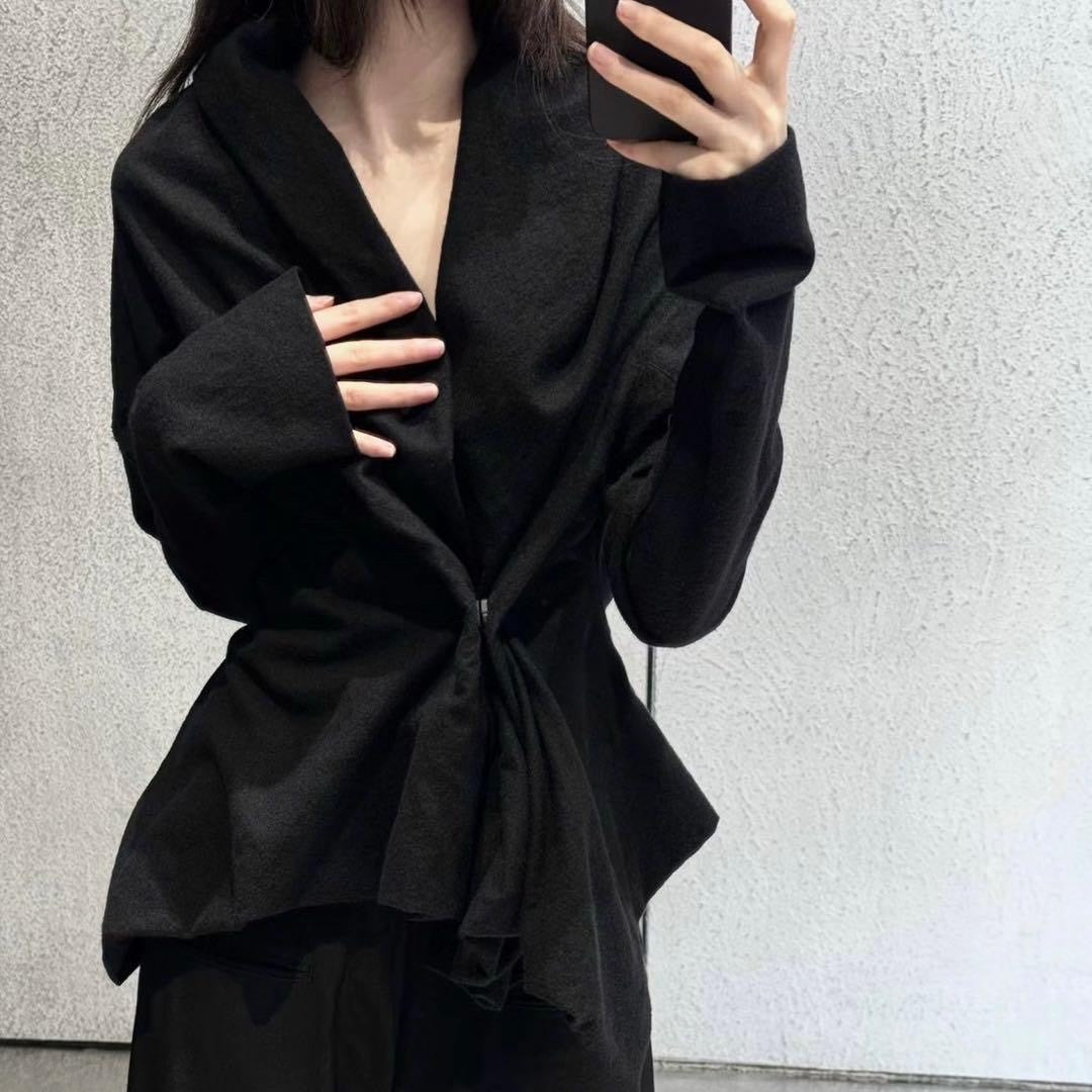 Yohji Yamamoto 24AW Asymmetric Wool Jacket