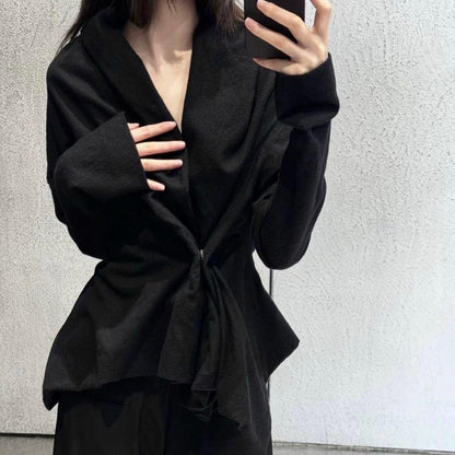 Yohji Yamamoto 24AW Asymmetric Wool Jacket