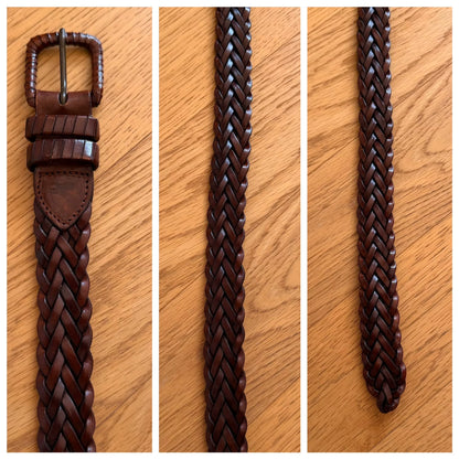 Vintage Handmade Leather Belt from Italy