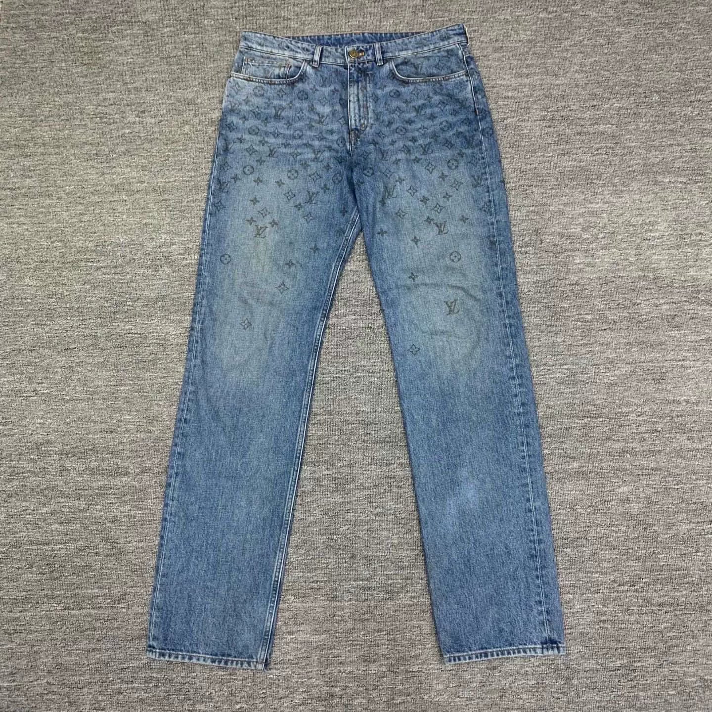lv monogram gradient denim jeans size 33