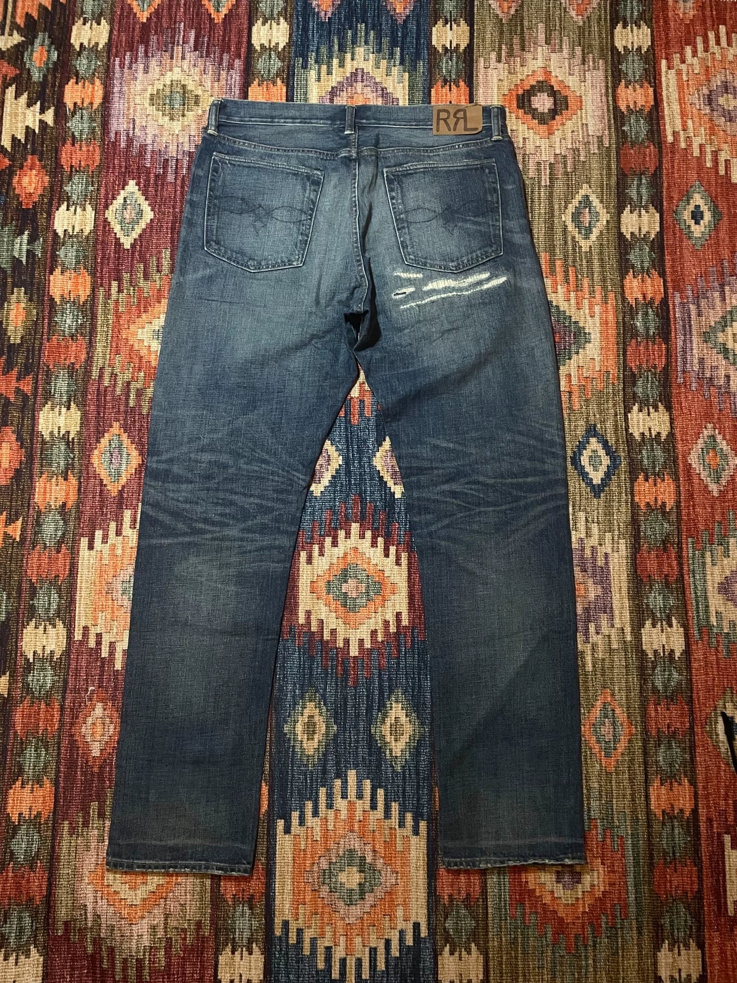 RRL Vintage Mexico Washed Distressed Jeans