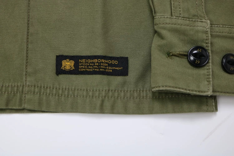 neighborhood long sleeve utility jacket