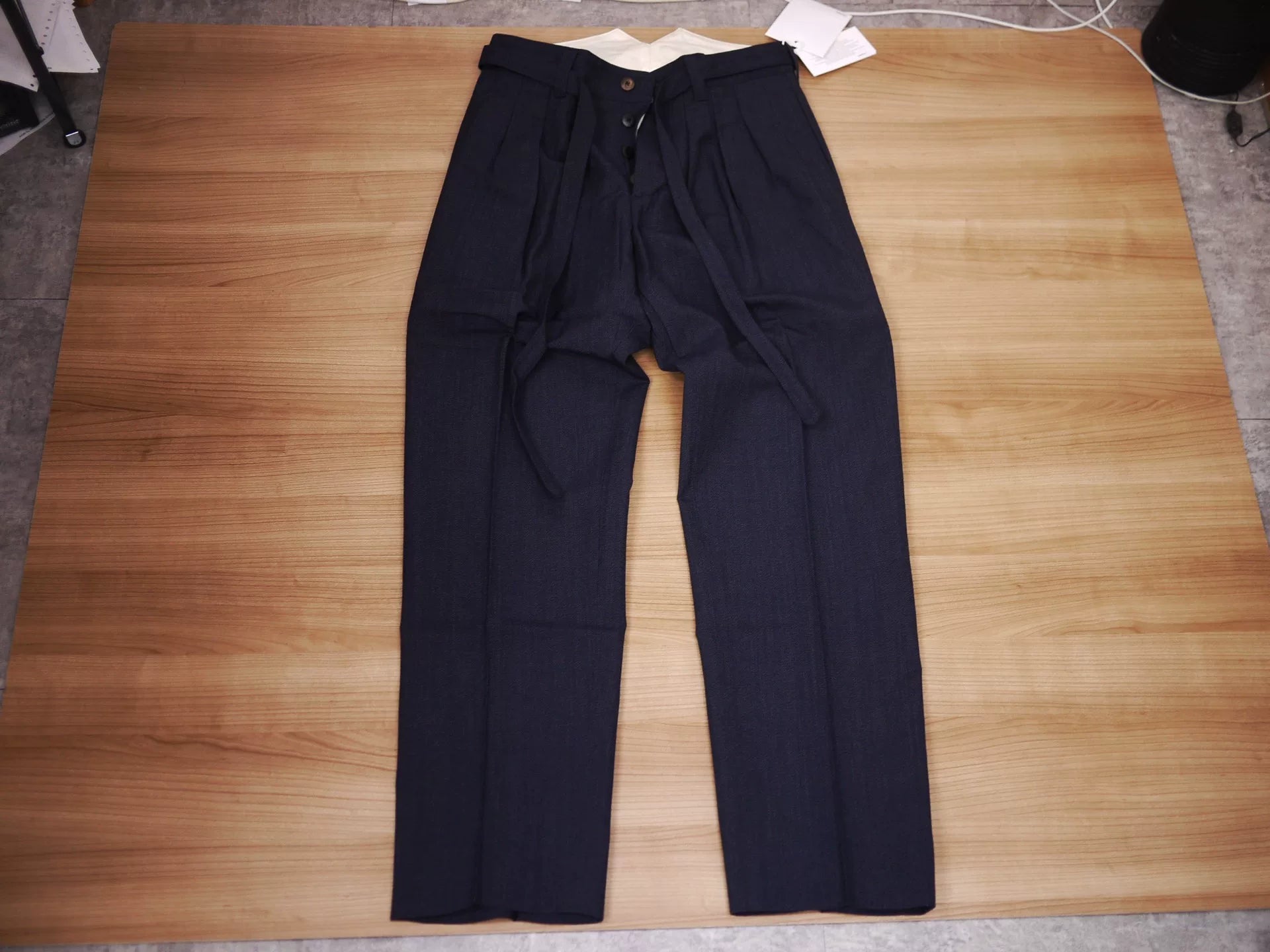navy visvim hakama pants for men
