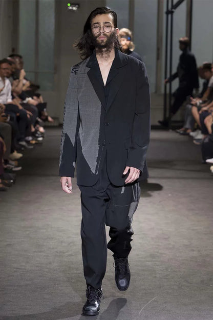 yohji yamamoto twin dye suit set
