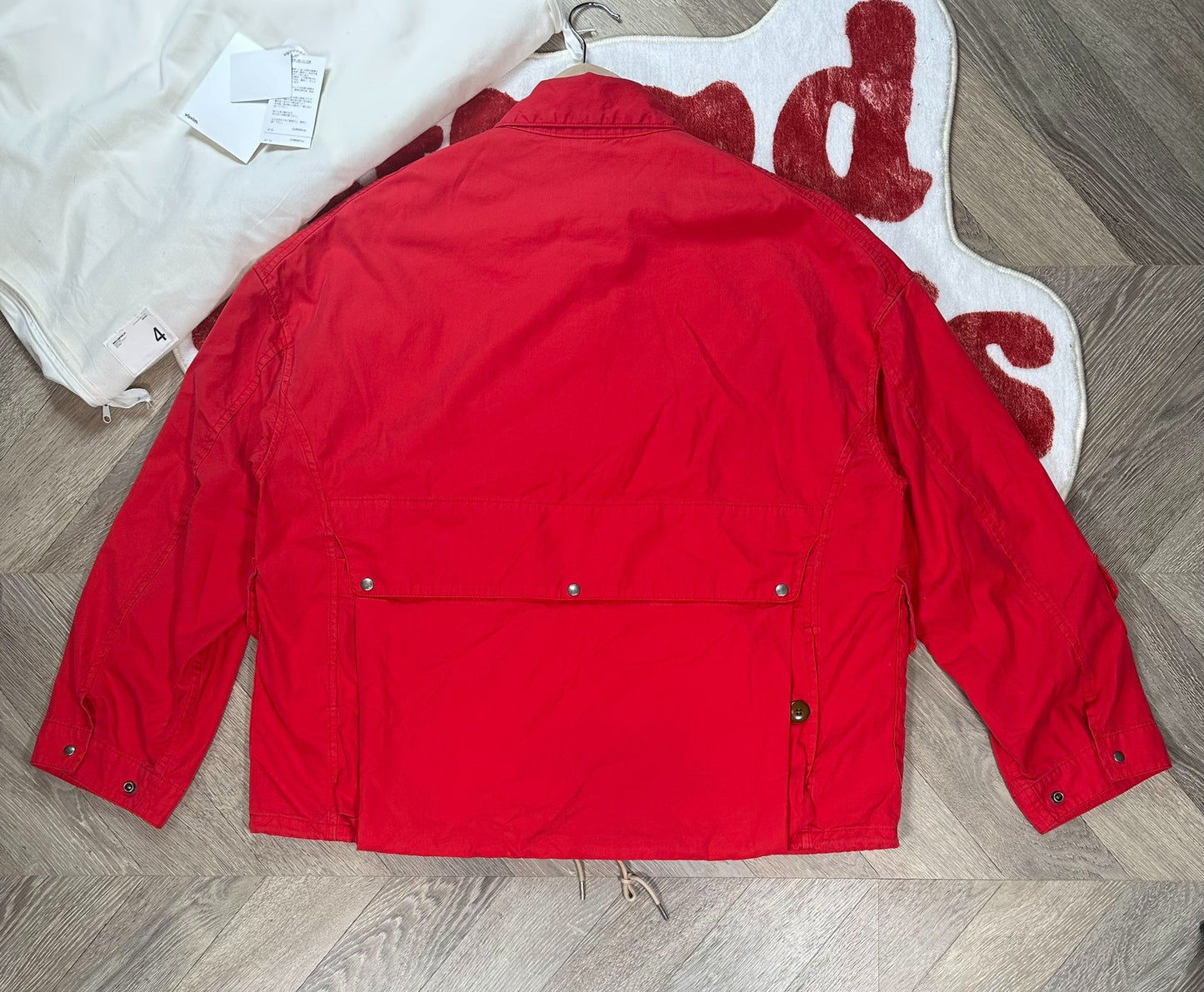 visvim minto hunting jacket in watermelon red