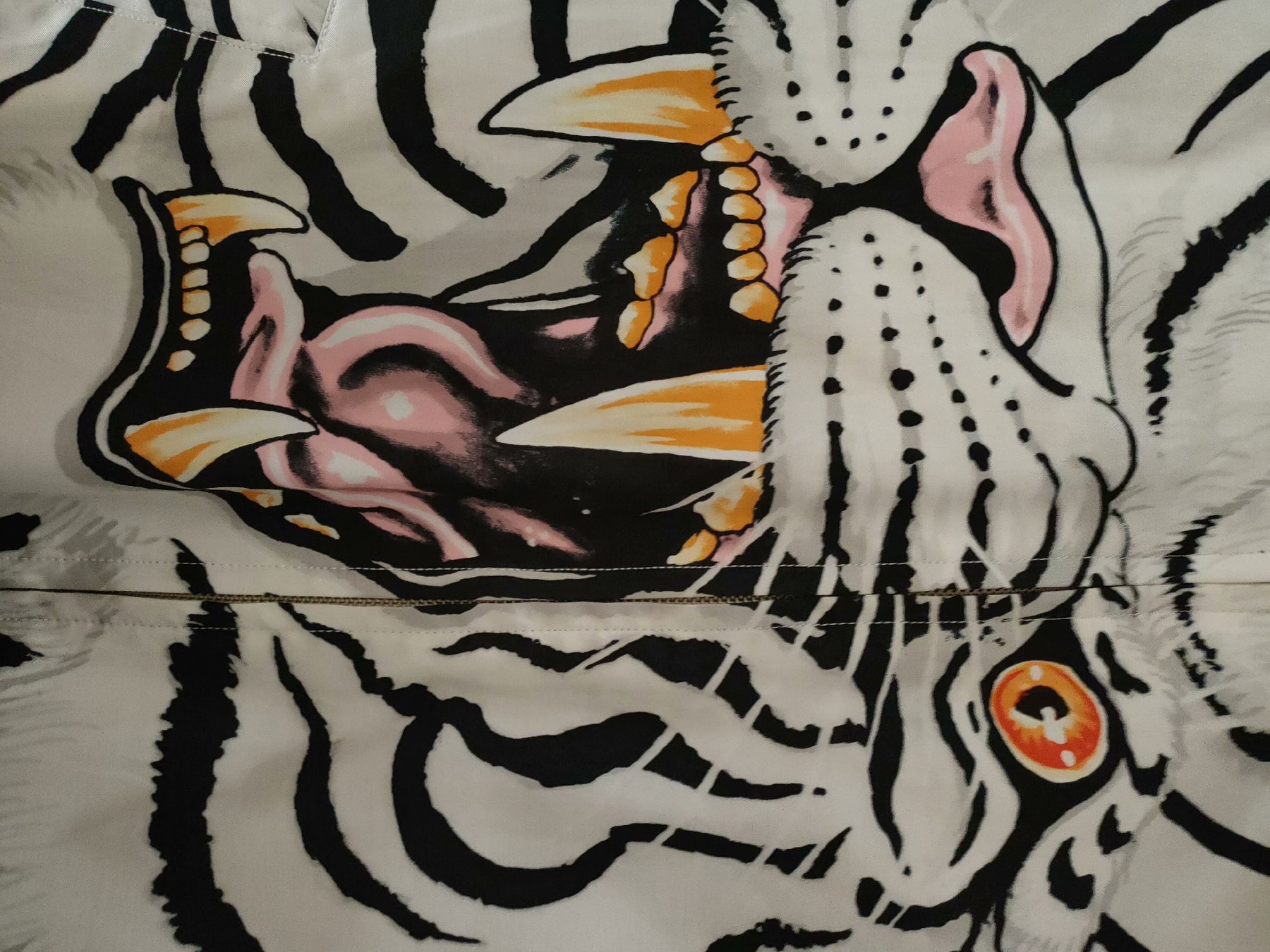 Wacko Maria White Tiger Silk Jacket