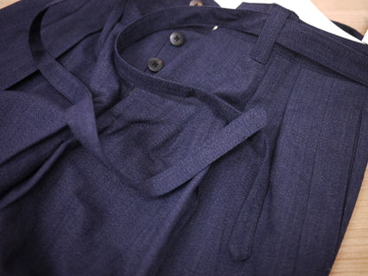 visvim hakama pants in navy blue