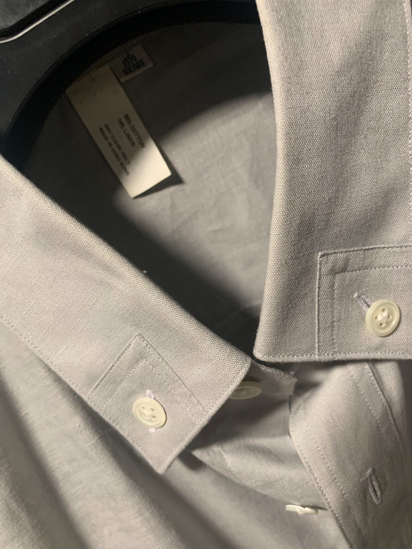 Giorgio Armani Cotton Linen Blend Long Sleeve Shirt