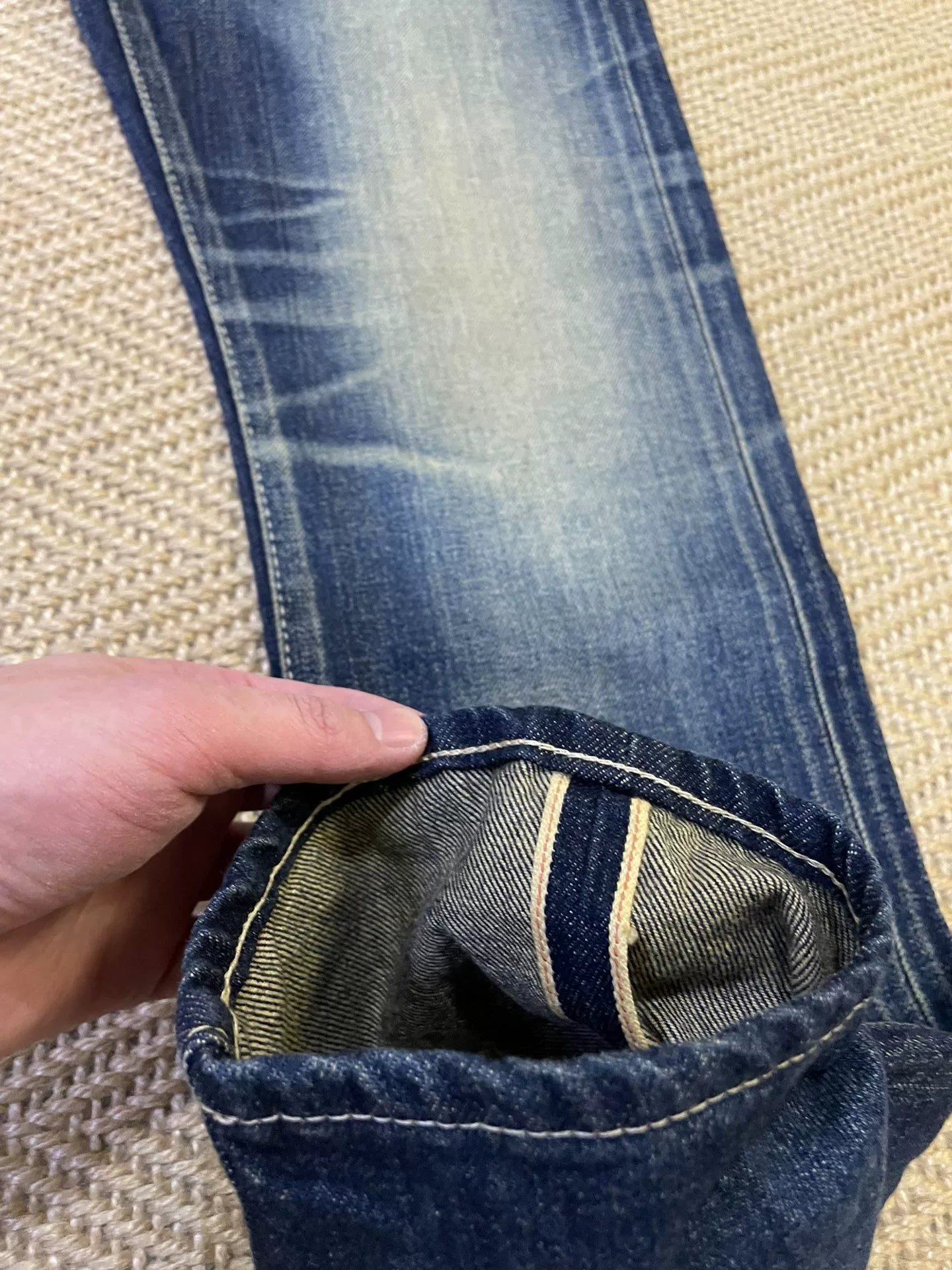 vanquish fragment vintage wash denim jeans