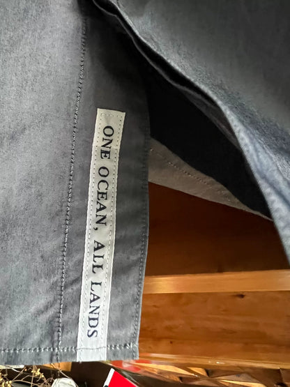 gray blue short sleeve shirt for summer